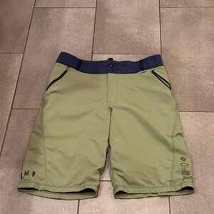 Fasthouse Olive All Terrain Mountain Bike Shorts with Navy Waistband